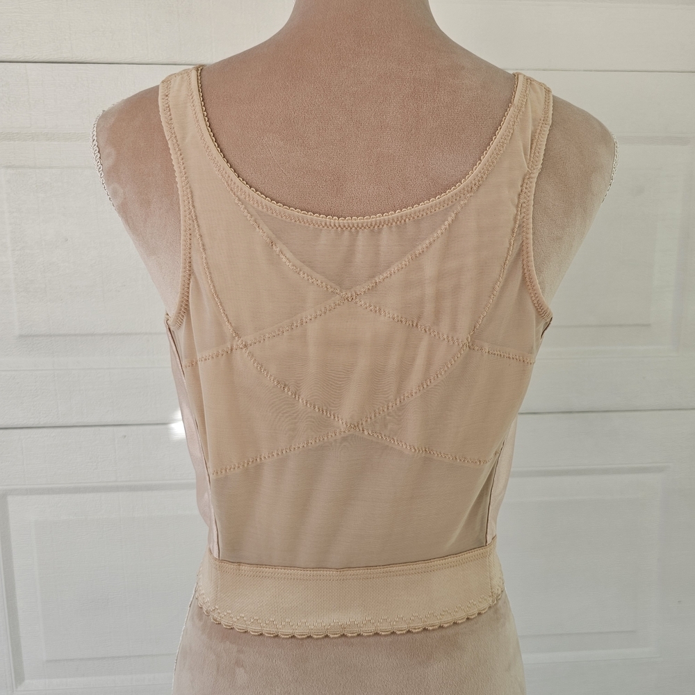 Exquisite Form Vintage Nude Lace Longline Bra 38C Shapewear Pinup Lingerie - Picture 4 of 7